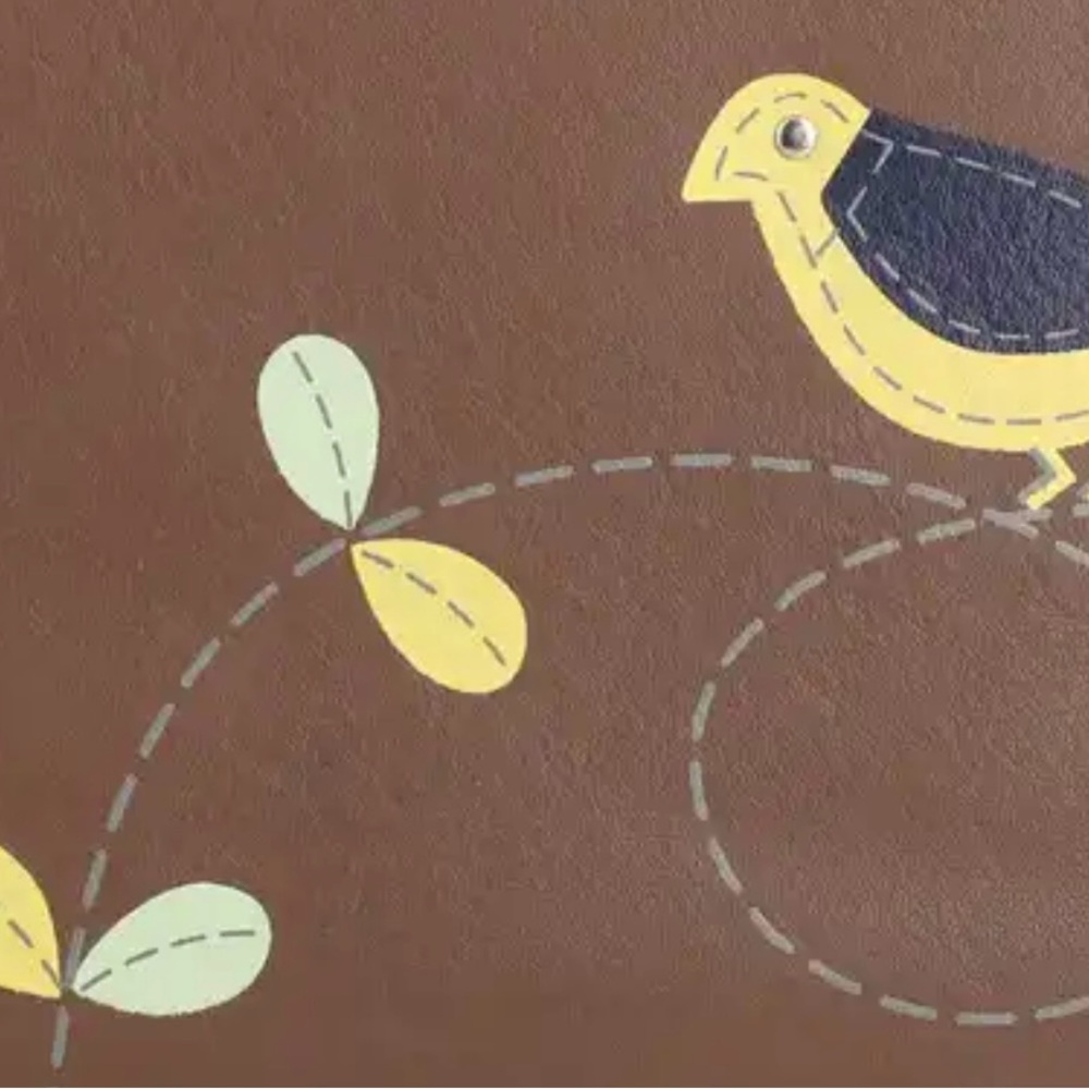 Union Code Dark Cognac Color Floral Pattern Genui… - image 1